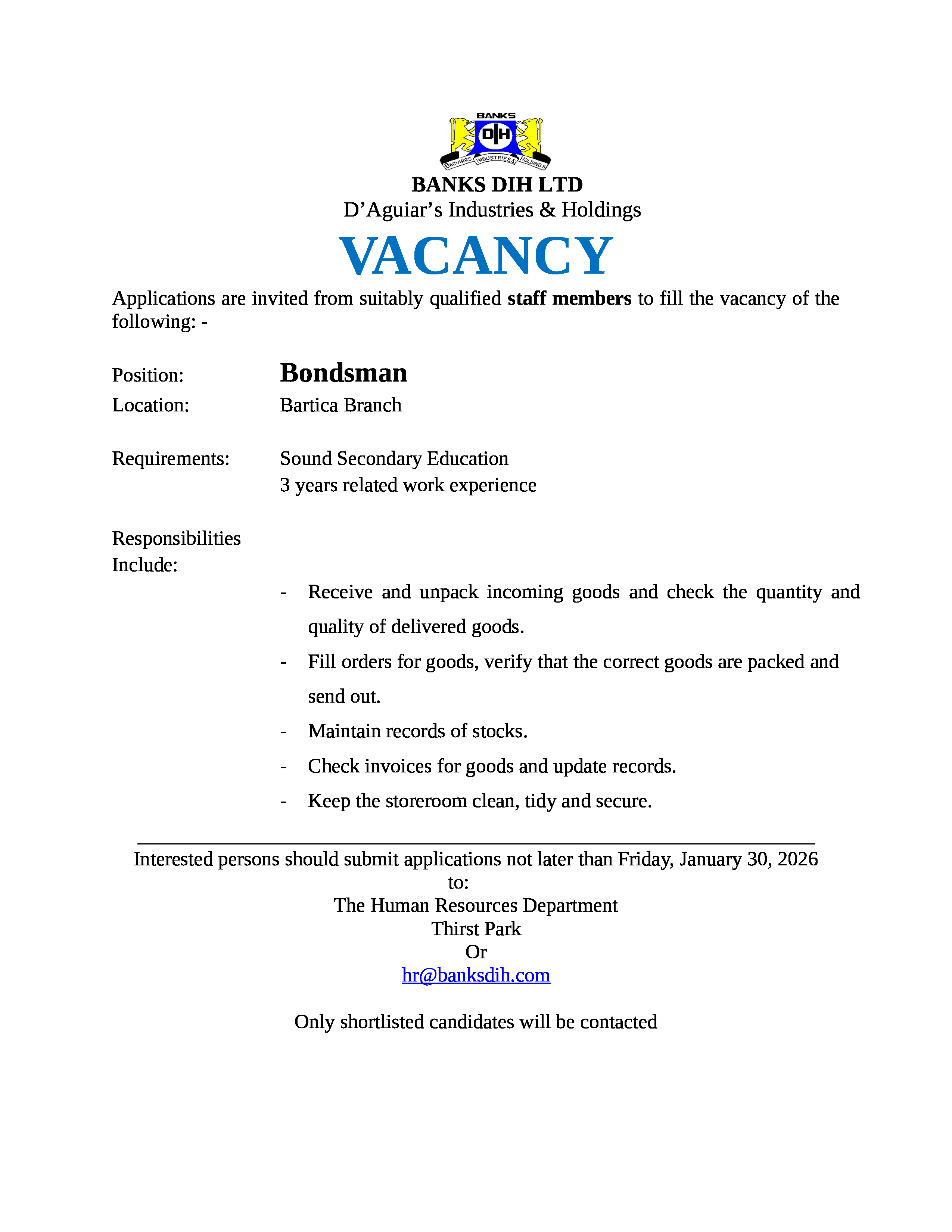 Vacancy 