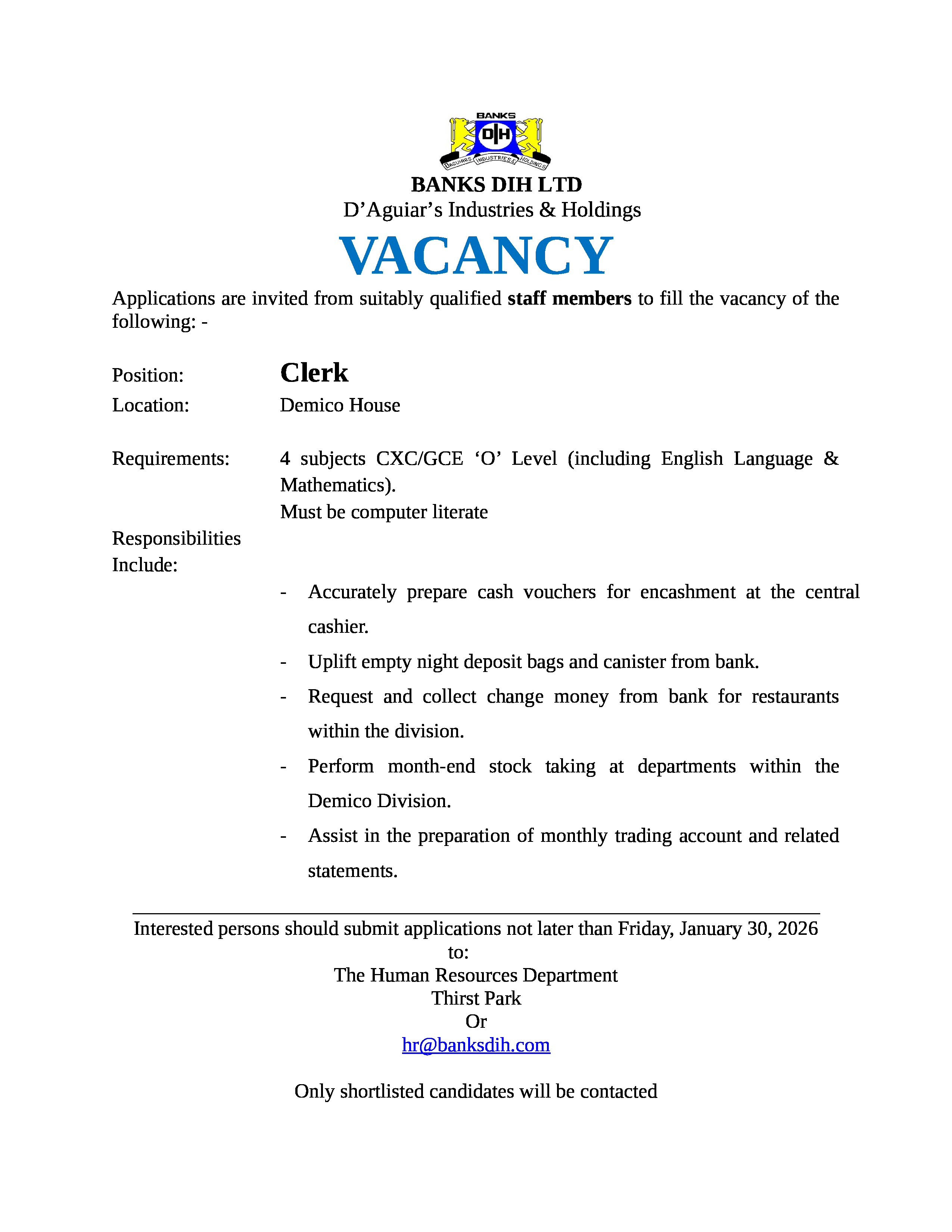 Vacancy 