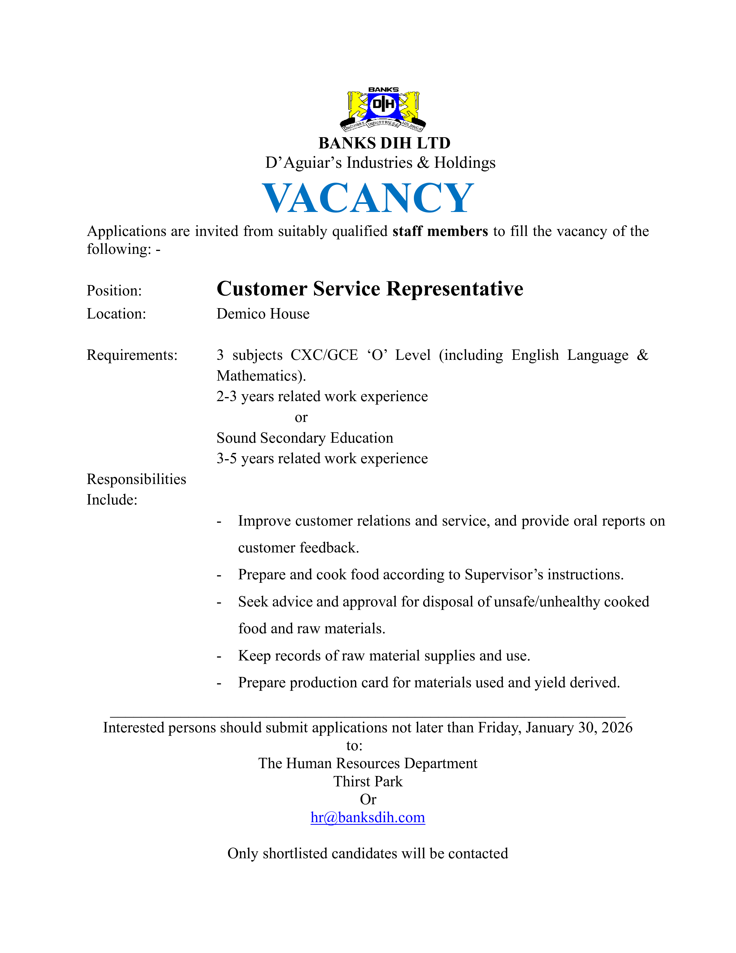 Vacancy 