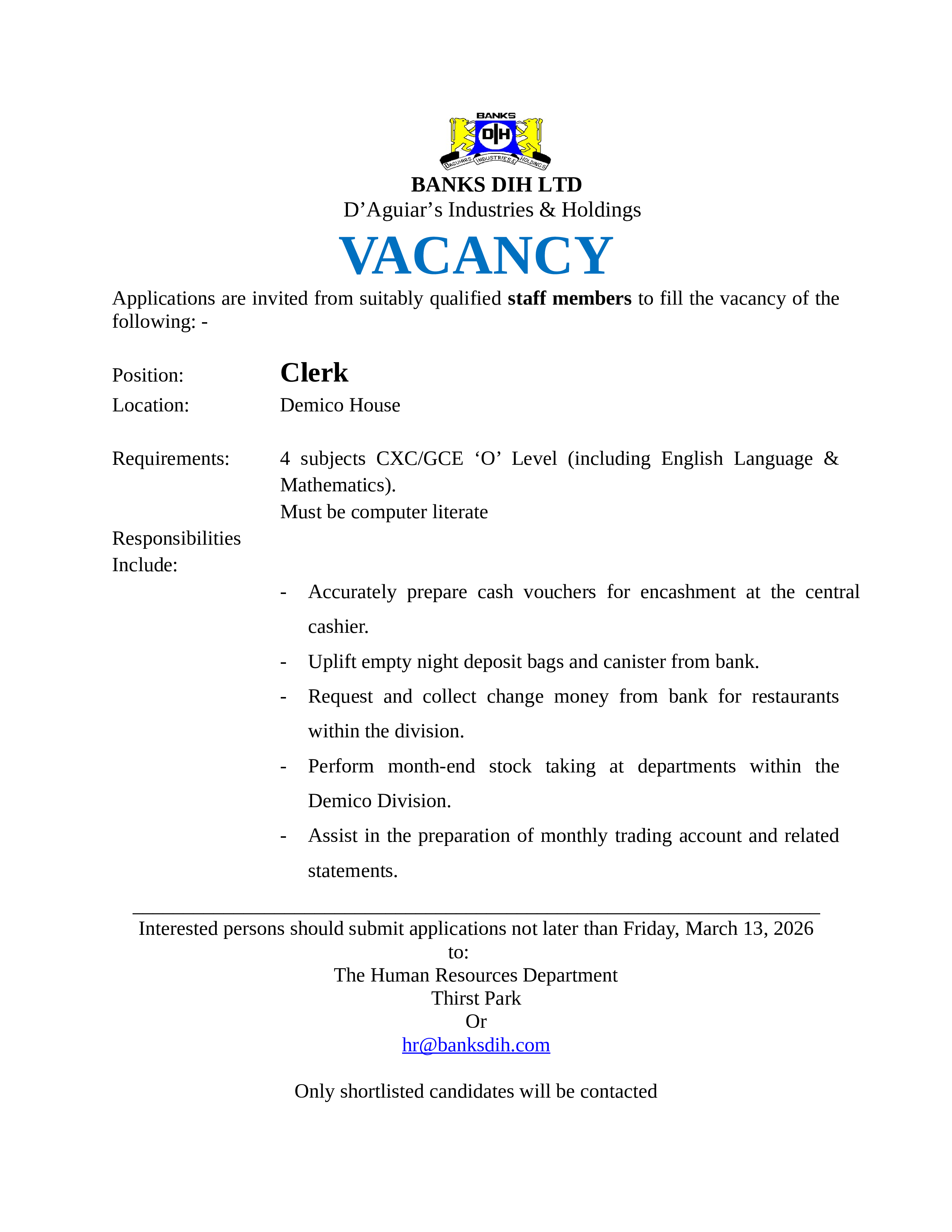 Vacancy 