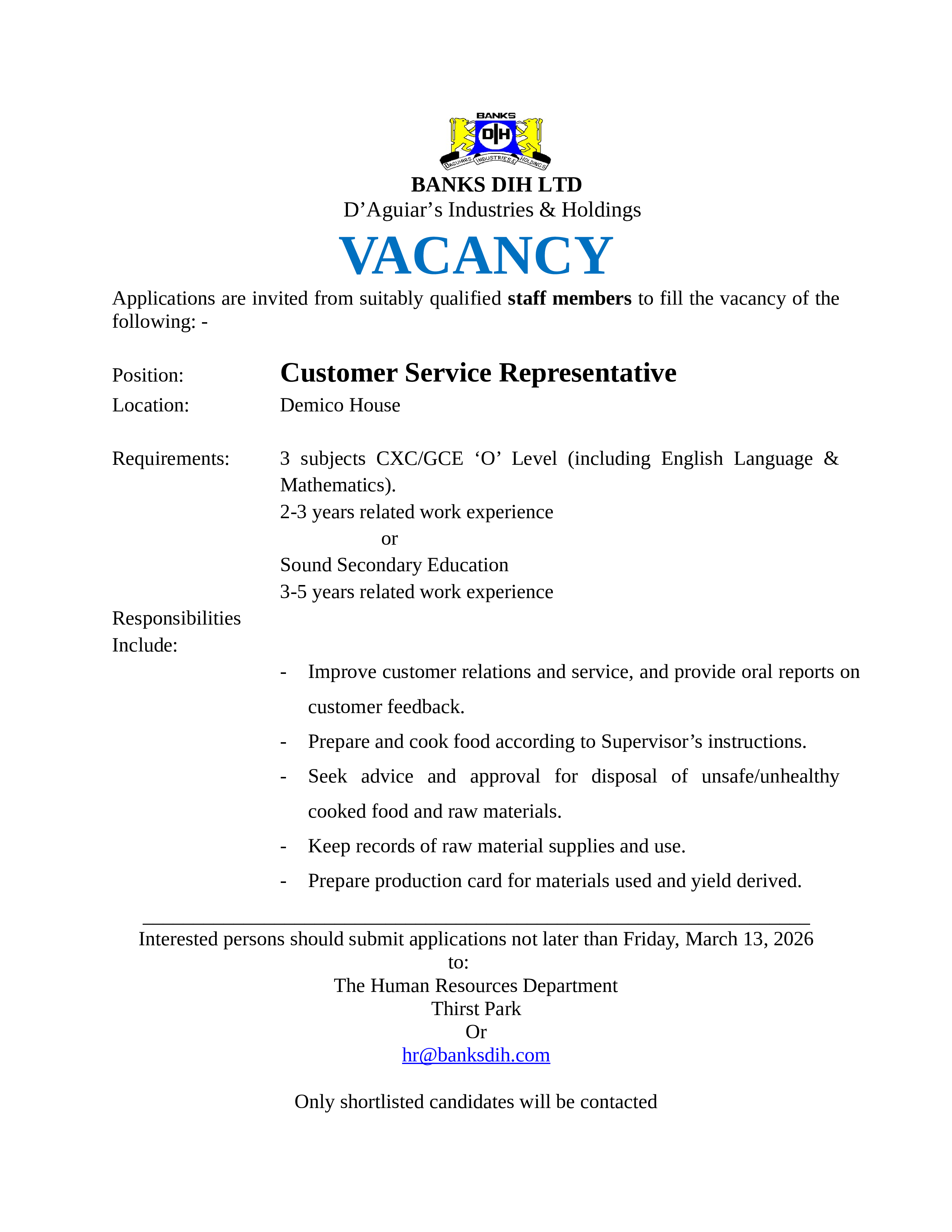 Vacancy 