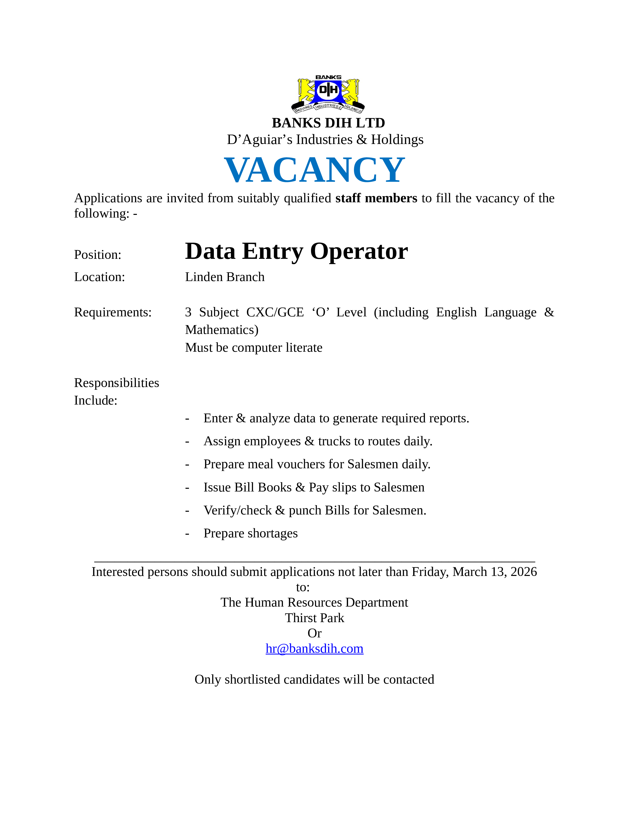 Vacancy 