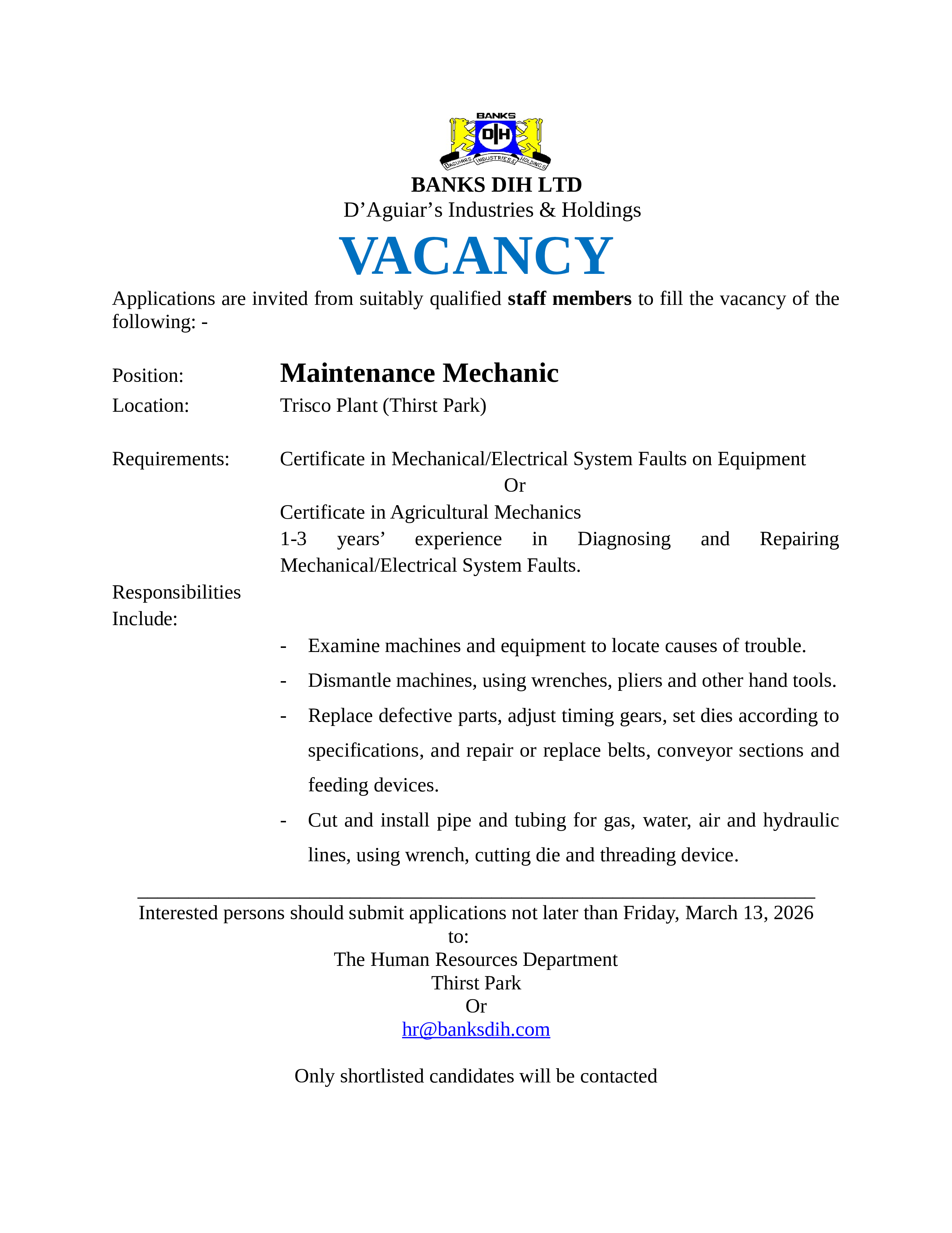 Vacancy 