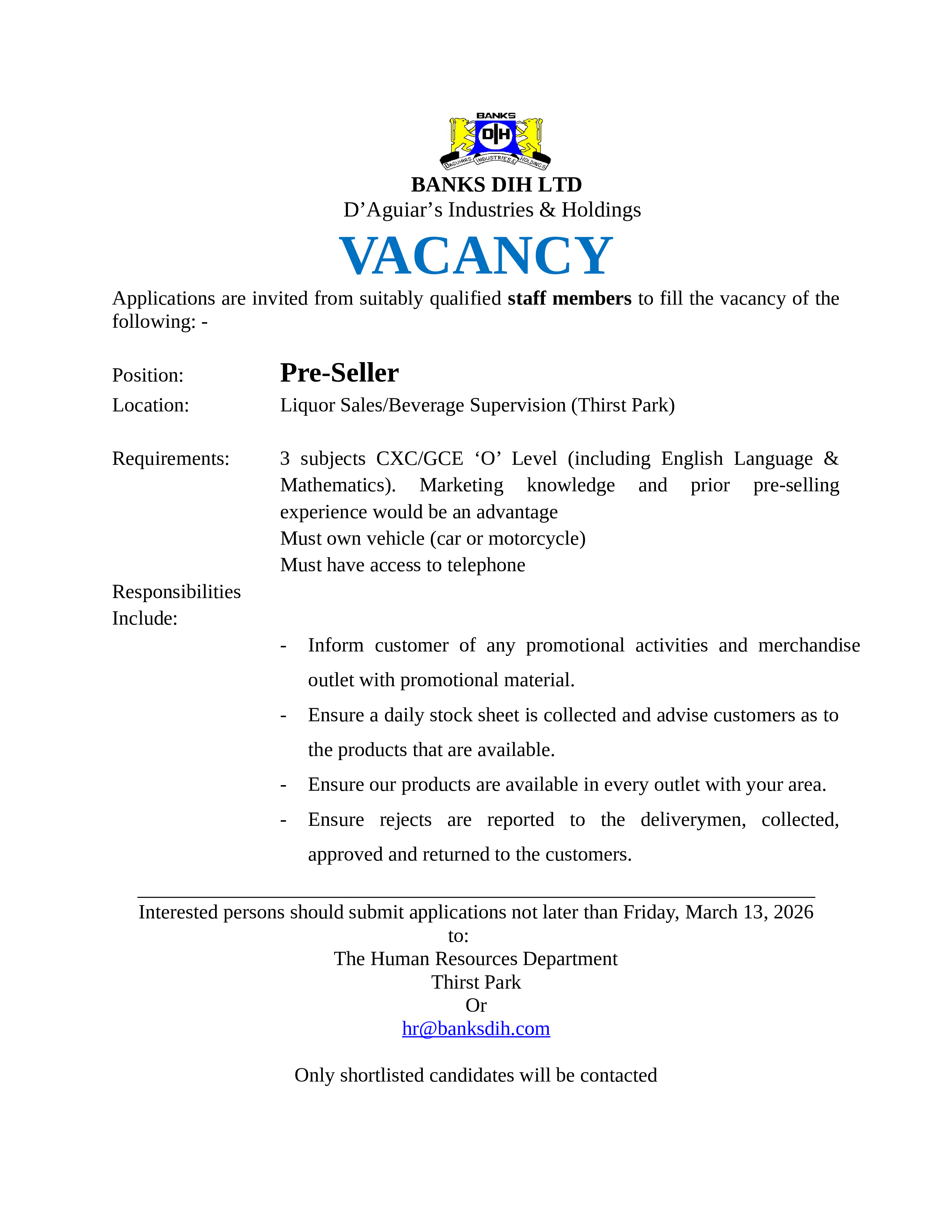 Vacancy 
