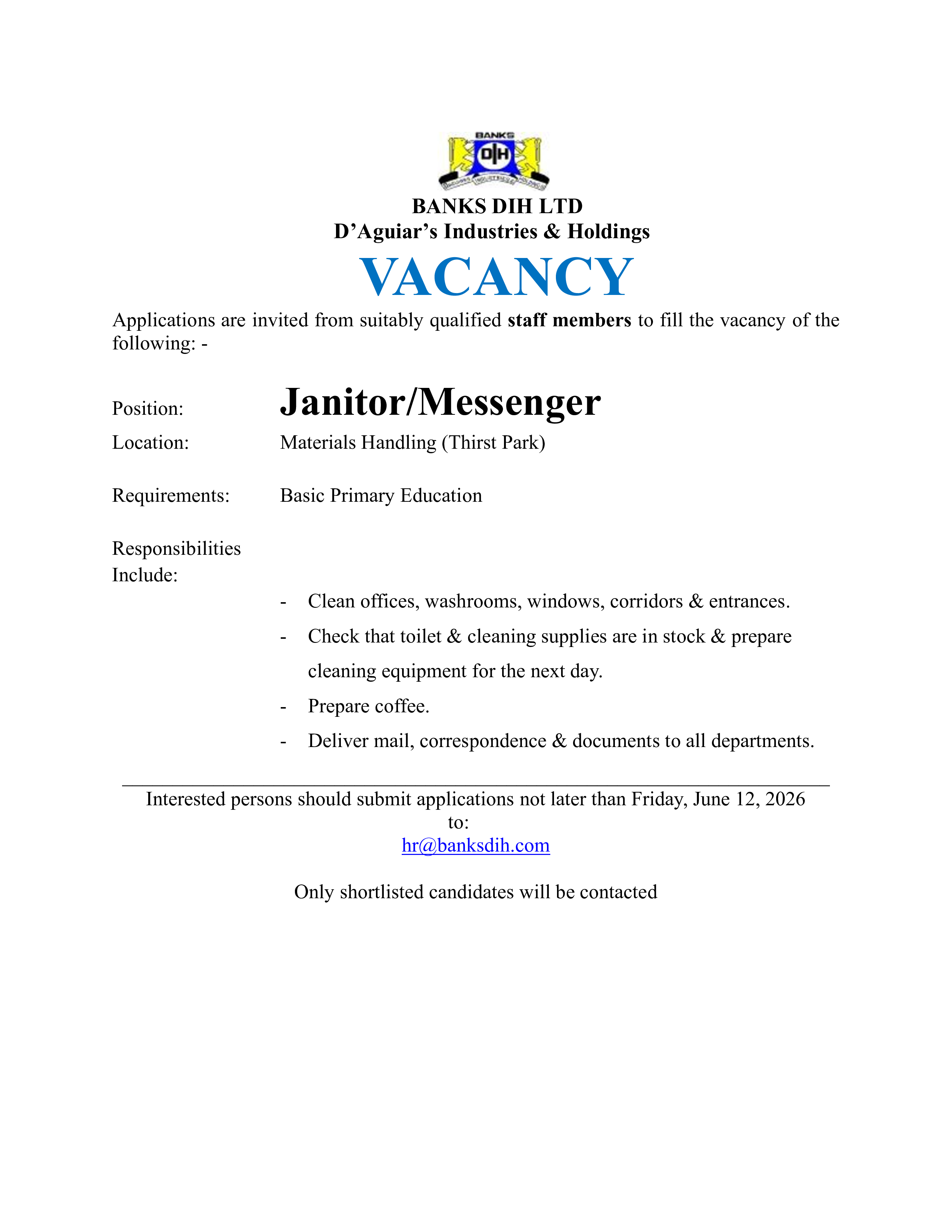Vacancy 