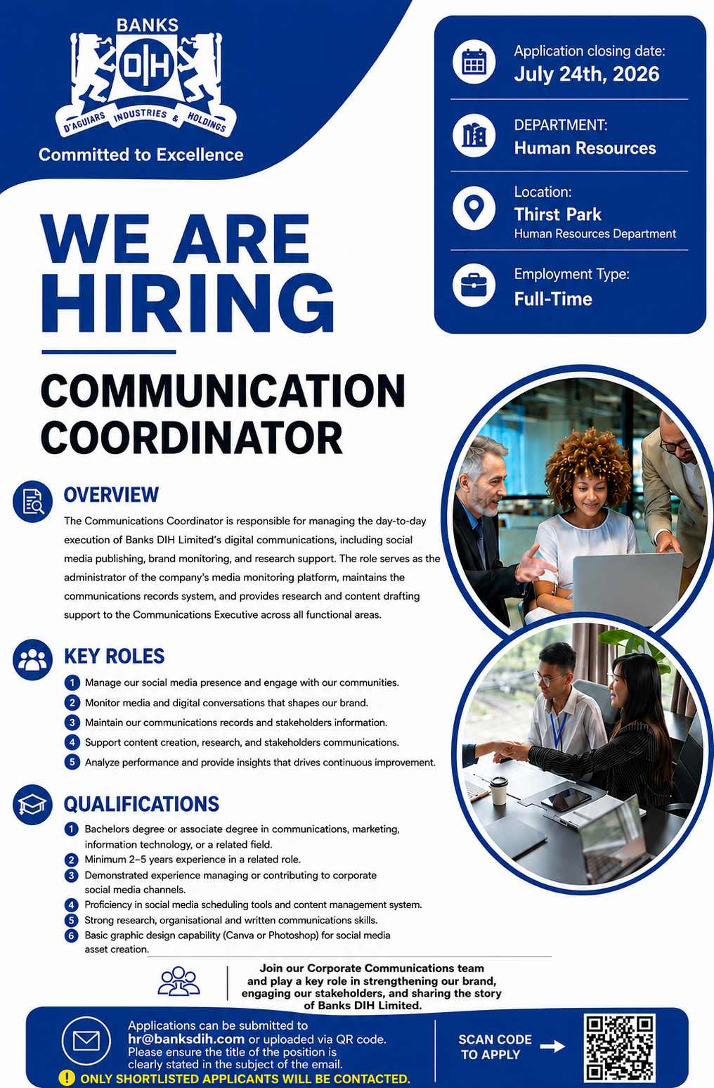 Vacancy-Communications Coordinator 