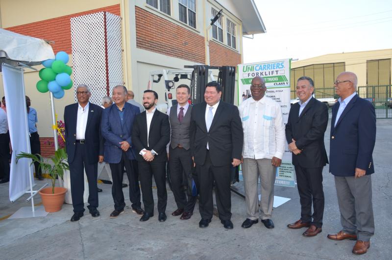 Minister of Finance Hon. Winston Jordan joins executives of Banks and Unicarrier
