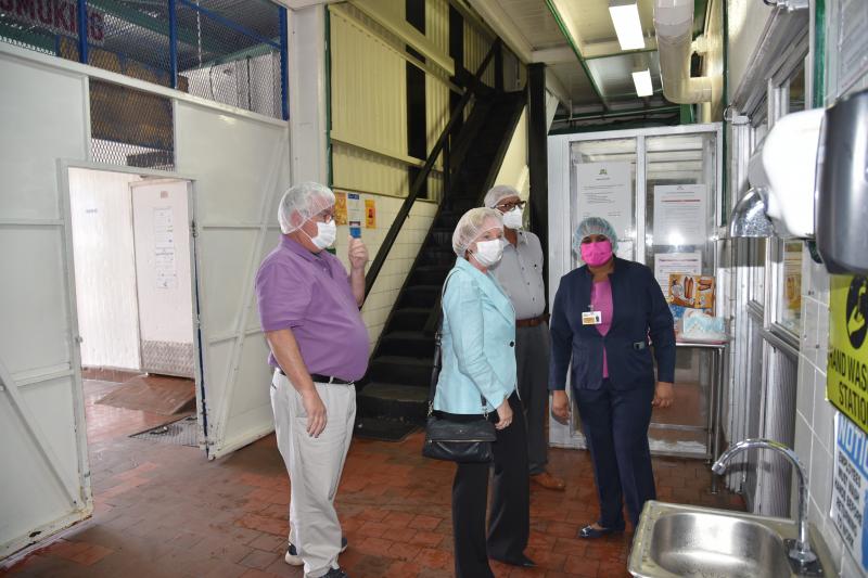 US Ambassador H.E. Sarah Ann Lynch on tour of the Ice Cream Plant

