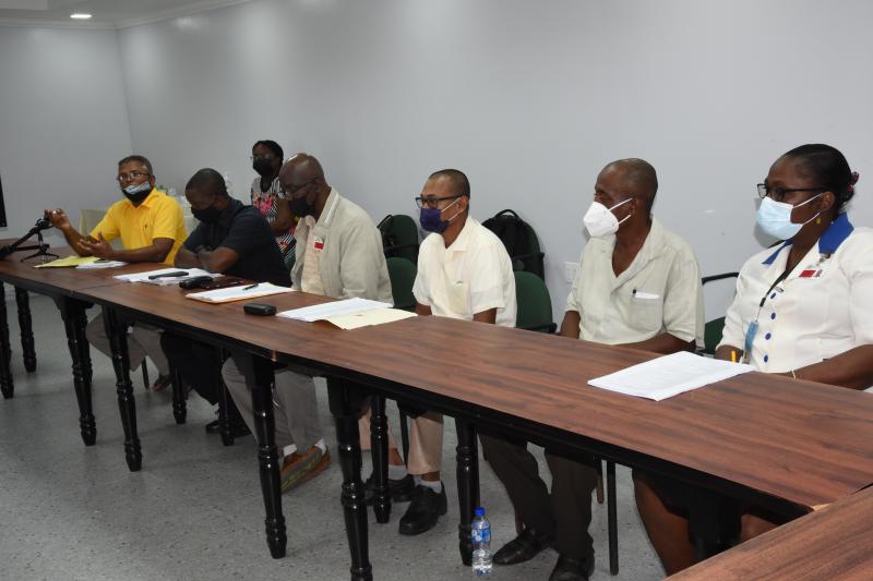 Representatives of the General Workers Union at the signing
