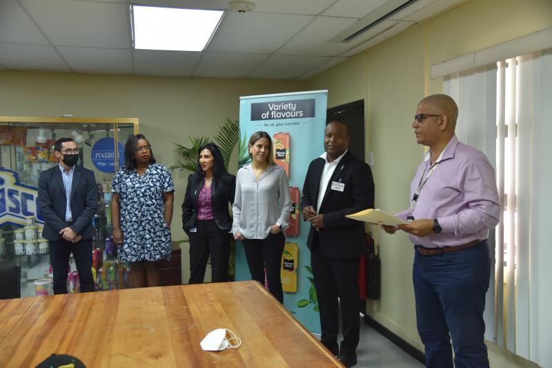 Mr. Abudullah and team being welcomed by Mr. Carlton Joao.
