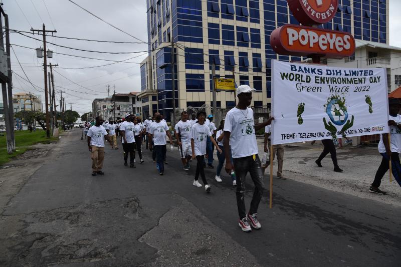 The banner on parade.
