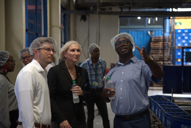 Ambassador Nicole D. Theriot and her team with Operations Director Gavin Todd
